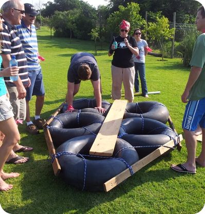 raft building team building