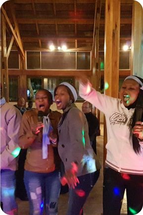 Man singing karaoke